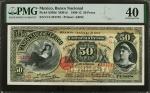 MEXICO. Banco Nacional De Mexico. 50 Pesos, 1909-13. P-S260d. PMG Extremely Fine 40.