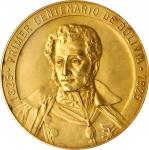 BOLIVIA. Gold Independence Centennial Medal, 1925. NGC MS-63.