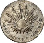MEXICO. 4 Reales, 1868-Mo PH. Mexico City Mint. NGC MS-60.