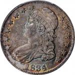 1834 Capped Bust Half Dollar. O-104. Rarity-2. Large Date, Small Letters. MS-62 (PCGS).