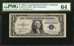Fr. 1610. 1935A (S) Experimental $1 Silver Certificate. PMG Choice Uncirculated 64.
