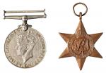 1939-1945英国乔治六世像二战合金纪念章、英国驻海外部队铜质纪念章各一枚，极美品
