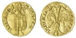 France, Avignon, Urban V (1362-70), Florin dOr, 3.48g, sant petrh, lily, rev. s ioha nnes b, Saint s