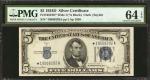 Fr. 1654Wi*. 1934D $5 Silver Certificate Star Note. PMG Choice Uncirculated 64 EPQ.