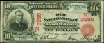 Fort Wayne, Indiana. $10  1902 Red Seal. Fr. 613. The Old NB. Charter #3285. PCGS Fine 15.