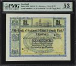 SCOTLAND. North of Scotland & Town & County Bank. 1 Pound, 1916. P-S629. PMG About Uncirculated 53.