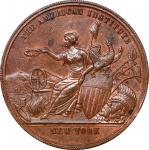 1887 American Institute, The Medal of Excellence. Harkness Ny-190. Bronze. Extremely Fine.
