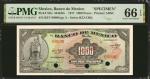 MEXICO. Lot of (8). El Banco de Mexico. 1, 5, 10, 20, 50, 100, 500 & 1000 Pesos, 1954-77. P-Various.