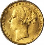 AUSTRALIA. Sovereign, 1876-M. Melbourne Mint. PCGS MS-64 Gold Shield.
