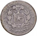 World Coins CILE 20 Centavos 1871 - KM 138 AG (g 466)   1218