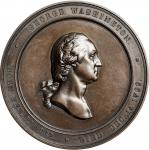 1860 U.S. Mint Cabinet Medal. Bronze. 59.6 mm. Musante GW-241, Baker-326A, Julian MT-23. Choice Abou