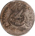 1787 Fugio Copper. Pointed Rays. Newman 15-Y, W-6915, STATES UNITED, 8-Pointed Stars on Label. AU-50