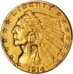 1914-D Indian Quarter Eagle. AU Details--Edge Damaged (PCGS).