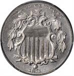 1871 Shield Nickel. MS-65+ (PCGS).