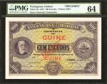 PORTUGUESE GUINEA. Banco Nacional Ultramarino. 1 to 100 Escudos, 1921. P-12s, 14s, 15s, 16s, 17s, & 