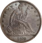 1872 Liberty Seated Half Dollar. EF Details--Cleaned (PCGS).