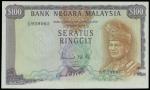 1976年马来西亚一佰令吉，漏印错体票，PMG55