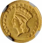 1859-C Gold Dollar. AU-58 (NGC).