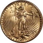 1927年美国20元金币，PCGS UNC Detail (有清洗)