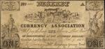 Great Salt Lake City, Utah Territory. Deseret Currency Association. 1858 $1. Very Fine.