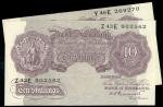 Bank of England, Kenneth Oswald Peppiatt (1934-1949), 10 shillings (2), ND (1940), serial number pre