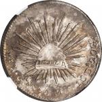 MEXICO. 8 Reales, 1844-Ga MC. Guadalajara Mint. NGC MS-61.