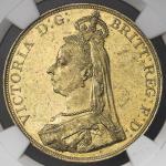 GREAT BRITAIN Victoria ヴィクトリア(1837~1901) 5Pounds 1887 NGC-MS61 AU