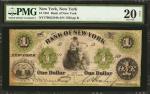 New York, New York. Bank of New York. 1861. $1. PMG Very Fine 20 Net.