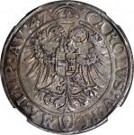 GERMANY. Stolberg-Konigstein-Rochefort. Taler, (15)47. Augsburg Mint. Ludwig II (1544-74). NGC AU-58