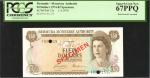 BERMUDA. Monetary Authority. 50 Dollars, 1974-82. P-32s. Specimen. PCGS Superb Gem New 67 PPQ.