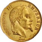 FRANCE. 100 Francs, 1869-BB. Strasbourg Mint. Napoleon III. NGC MS-61.