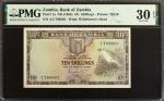 ZAMBIA. Bank of Zambia. 10 Shillings, ND (1964). P-1a. PMG Very Fine 30 EPQ.