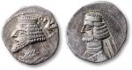 古印度帕提亚王朝弗拉特斯四世，奥罗德斯二世（公元前57-38，38-2年）银币各一枚，重量：4克，3.7克，保存完好，敬请预览