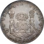 MEXICO. 8 Reales, 1764-Mo MF. Mexico City Mint. Charles III. PCGS Genuine--Cleaned, AU Details.
