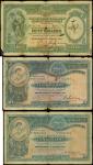 Hong Kong & Shanghai Banking Corporation,a lot of 2 x $10, 1 October 1927 and 1930, $50, 1 January 1