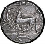 SICILY. Syracuse. Dionysios I, 406-367 B.C. AR Tetradrachm (17.36 gms), Unsigned dies in the style o