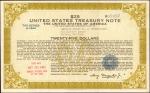 United States of America. August 1, 1941. $25 Tax Series A-1943 United States Treasury Note. October