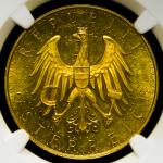 AUSTRIA Republic オーストリア共和国 100Schillings 1929 NGC-PL62 プルーフライク -UNC