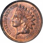 1887 Indian Cent. MS-64 RB (NGC).