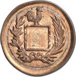 FRANCE IIIe République (1870-1940). Épreuve hybride de 10 centimes trou carré et [1] centime trou ro