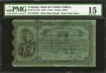URUGUAY. Junta de Credito Publico. 1 Peso, 1870. P-A110a. PMG Choice Fine 15.