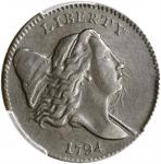 1794 Liberty Cap Half Cent. C-2a. Rarity-2+. Normal Head. Small Edge Letters. EF-45 (PCGS). CAC.