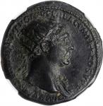 TRAJAN, A.D. 98-117. AE Dupondius, Rome Mint, ca. A.D. 104/5-107. NGC Ch EF.
