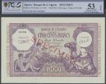 Banque de lAlgerie, specimen 500 francs, ND (1944), zero serial numbers, lilac, Berber and camel at 
