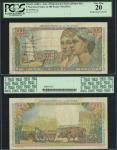 French Antilles, Institut dEmission des Departements dOutre Mer, 5 Nouveaux Francs on 500 Francs, 19