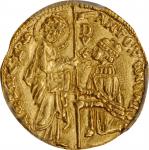 ITALY. Venice. Ducat, ND (1382-1400). Antonio Venier. PCGS MS-63 Gold Shield.