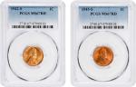 Lot of (2) 1940s Lincoln Cents. MS-67 RD (PCGS).