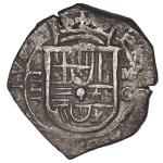 SPAIN, Granada, cob 4 reales, Philip III, assayer M to right above mintmark G, OMNIVM variety.