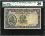 1930年印度新金山中国麦加利银行10元，天津地名，编号F/M 020767，PMG20