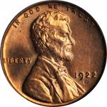 1922-D Lincoln Cent. MS-65 RD (PCGS).